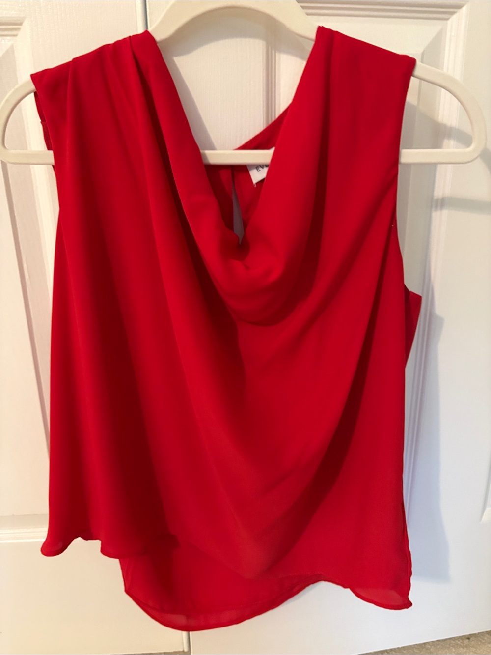 Evereve Red Sleeveless Cowl Neck Camisole